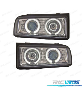 PHARES VOLKSWAGEN VW CORRADO 88-95 ANGEL EYES CCFL FOND CHROMÉ