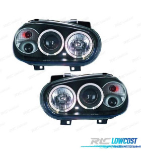 PHARES VOLKSWAGEN VW GOLF 4 ANGEL EYES CCFL FOND NOIR