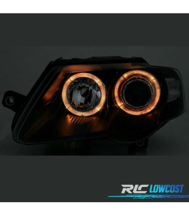 PHARES VOLKSWAGEN VW PASSAT 3C 05-10 ANGEL EYES FOND NOIR