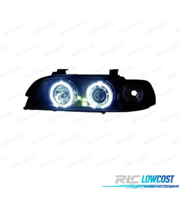 PHARES BMW E39 95-00 ANGEL EYES CCFL FOND NOIR