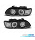 PHARES BMW X5 E53 99-03 ANGEL EYES CCFL FOND NOIR