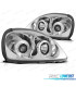 PHARES POUR TOYOTA YARIS 98-05 ANGEL EYES FOND CHROMÉ