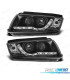 PHARES LED DAYLIGHT SKODA FABIA 99-07 FOND NOIR