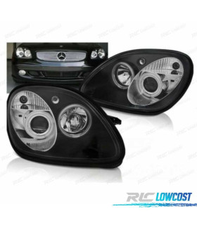 PHARES MERCEDES CLASSE SLK R170 96-04 ANGEL EYES FOND NOIR