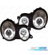 PHARES MERCEDES CLASSE CLK W208 98-02 ANGEL EYES CCFL FOND CHROMÉ