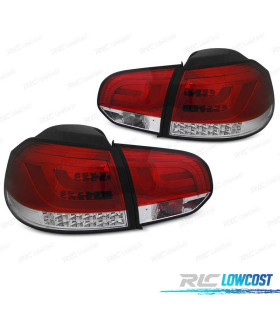 FEUX ARRIÈRE VOLKSWAGEN VW GOLF 6 08-12 BARRE LED ROUGE CHROMÉ