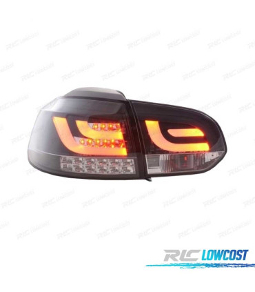 FEUX ARRIÈRE VOLKSWAGEN VW GOLF 6 08-12 LED FOND NOIR CHROME