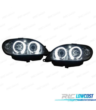 PHARES CITROEN SAXO 99-04 ANGEL EYES CCFL CHROMÉ