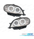PHARES POUR CITROEN SAXO 99-04 ANGEL EYES CCFL CHROMÉ