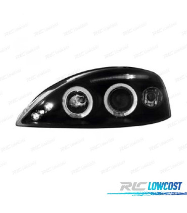 PHARES OPEL CORSA C 00-06 ANGEL EYES LED FOND NOIR