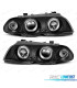PHARES BMW E46 4P 98-01 ANGEL EYES CCFL FOND NOIR H1 H1
