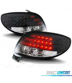 FEUX ARRIÈRE PEUGEOT 206 98-09 LED FOND NOIR