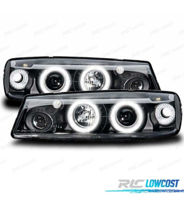 PHARES OPEL CALIBRA 90-98 ANGEL EYES CCFL FOND NOIR