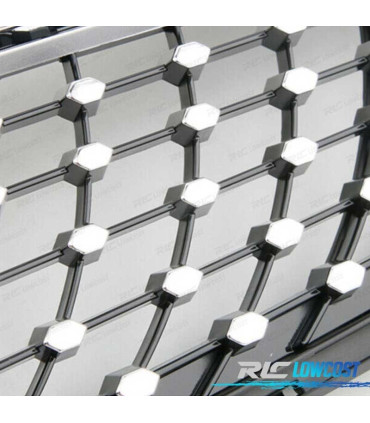 CALANDRE MERCEDES W205 AMG 14-18 CAMERA LOOK DIAMOND SILVER