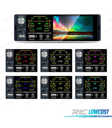 AUTORADIO 4.1" UNIVERSELLE 1DIN ÉCRAN TACTILE