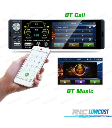 AUTORADIO 4.1" UNIVERSELLE 1DIN ÉCRAN TACTILE