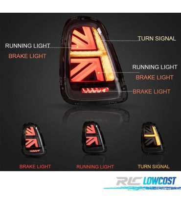 FEUX ARRIÈRE LED MINI COOPER R56 R57 07-14 ROUGE