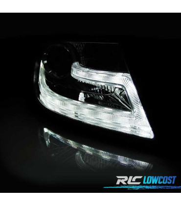PHARES AUDI A4 B8 07-11 DAYLIGHT LED DRL FOND NOIR