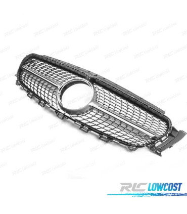 CALANDRE MERCEDES CLASSE E W213 AMG 16-19 LOOK DIAMOND SILVER CAMÉRA