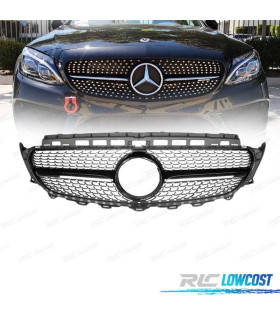 CALANDRE MERCEDES CLASSE E W213 16-19 LOOK AMG DIAMOND NOIR