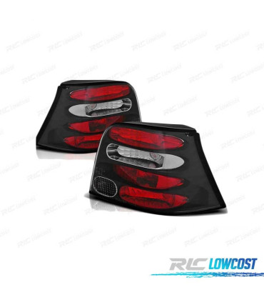 FEUX ARRIÈRE POUR VOLKSWAGEN VW GOLF 4 97-03 FOND NOIR