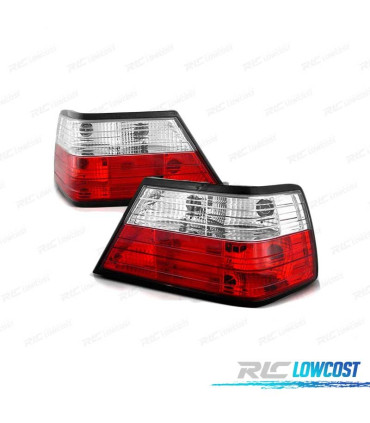 FEUX ARRIÈRE MERCEDES CLASSE E W124 85-95 LOOK LEXUS ROUGE BLANC