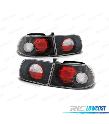 FEUX ARRIÈRE POUR HONDA CIVIC 91-95 3D STYLE LEXUS NOIR