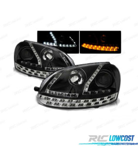 PHARES POUR VOLKSWAGEN VW GOLF 5 03-08 DAYLIGHT NEW GENERATION NOIR