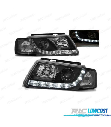 PHARES VOLKSWAGEN VW PASSAT B5 3B 96-00 DAYLIGHT TRU DRL NOIR