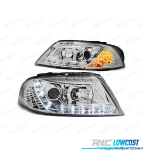 PHARES VOLKSWAGEN VW PASSAT 3BG 00-05 DAYLIGHT LED CHROMÉ