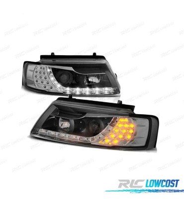 PHARES VOLKSWAGEN VW PASSAT 3B 96-00 DAYLIGHT CLIGNOTANT LED NOIR