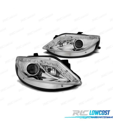 PHARES SEAT IBIZA 6J 08-12 LOOK R8 LED CHROMÉ