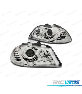 PHARES LED SEAT IBIZA 6L 02-08 CHROMÉ
