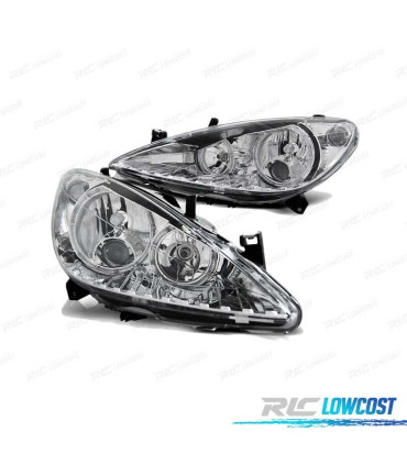 PHARES ANGEL EYES POUR PEUGEOT 307 01-05 CHROME