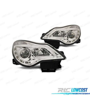 PHARES POUR OPEL CORSA D 11-14 LED TRU DRL CHROMÉ