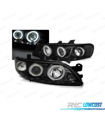 PHARES POUR OPEL VECTRA B 99-02 ANGEL EYES CCFL NOIR