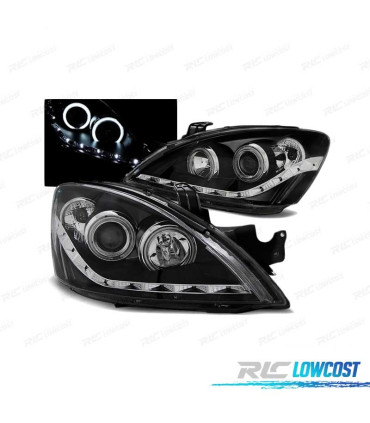 PHARES POUR MITSUBISHI LANCER VII 04-07 DAYLIGHT ANGEL EYES NOIR