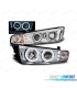 PHARES POUR MITSUBISHI GALANT 8 EA0 96-06 ANGEL EYES CCFL +LED CHROMÉ