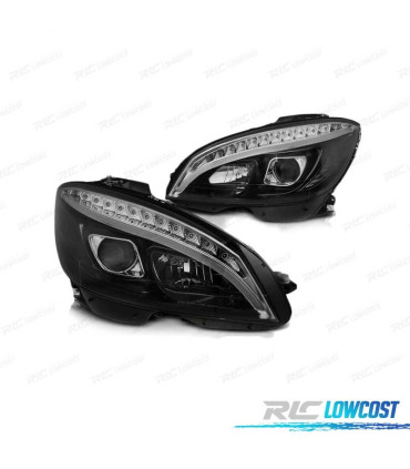 PHARES MERCEDES W204 07-10 TUBE LIGHT LED NOIR