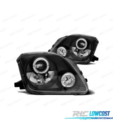 PHARES POUR HONDA PRELUDE 97-01 ANGEL EYES FOND NOIR