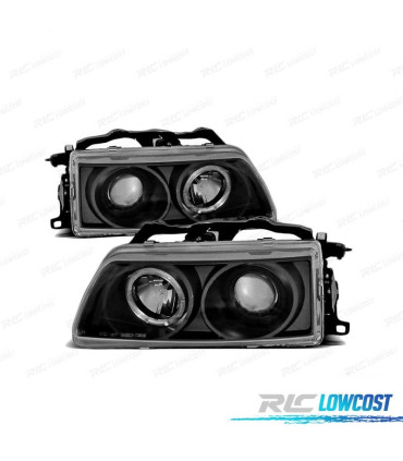 PHARES POUR HONDA CRX 90-92 ANGEL EYES FOND NOIR