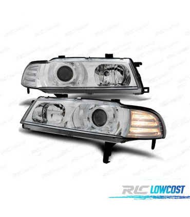 PHARES POUR HONDA PRELUDE 92-97 ANGEL EYES CHROMÉ
