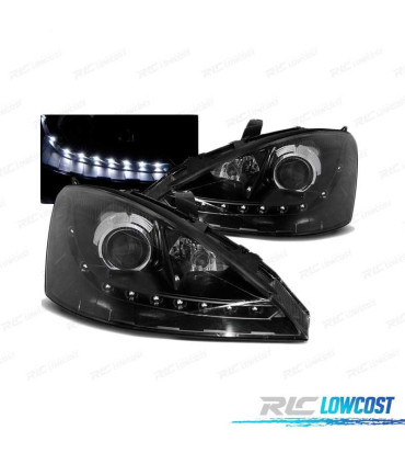 PHARES POUR FORD FOCUS 98-01 LED DAYLIGHT NOIR