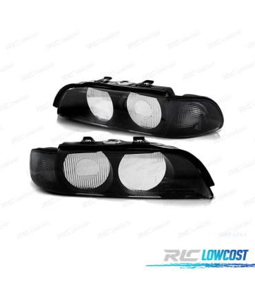 OPTIQUES AVANT POUR BMW E39 95-00 D2S NOIR FUMÉ
