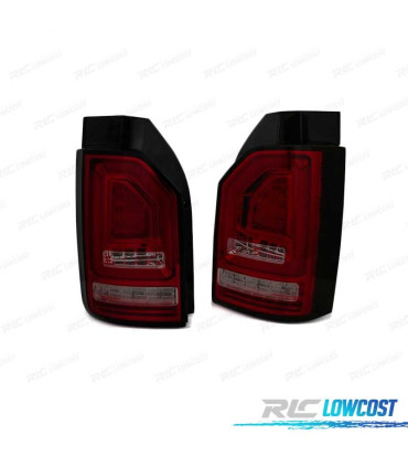 FEUX ARRIÈRE POUR VOLKSWAGEN VW T6 MULTIVAN CARAVELLE 15-19 LED DINAMIQUE FUMÉ