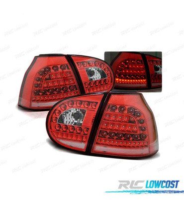 FEUX ARRIÈRE POUR VOLKSWAGEN VW GOLF 5 03-09LED ROUGE BLANC