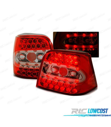 FEUX ARRIÈRE POUR VOLKSWAGEN VW GOLF 4 97-03 LED ROUGE