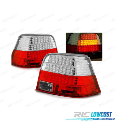 FEUX ARRIÈRE POUR VOLKSWAGEN VW GOLF 4 97-03 LED ROUGE BLANC