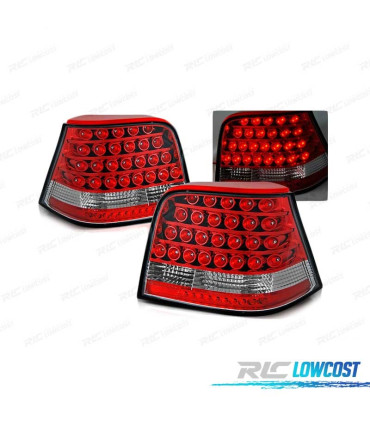 FEUX ARRIÈRE POUR VOLKSWAGEN VW GOLF 4 97-03 LED ROUGE