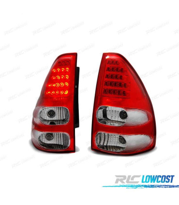 FEUX ARRIÈRE POUR TOYOTA LAND CRUISER FJ120 03-09 LED ROUGE BLANC